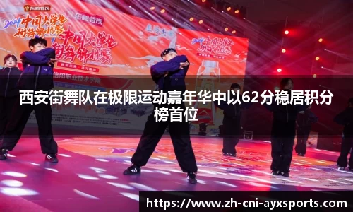 西安街舞队在极限运动嘉年华中以62分稳居积分榜首位